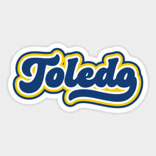 Retro Toledo Script Sticker